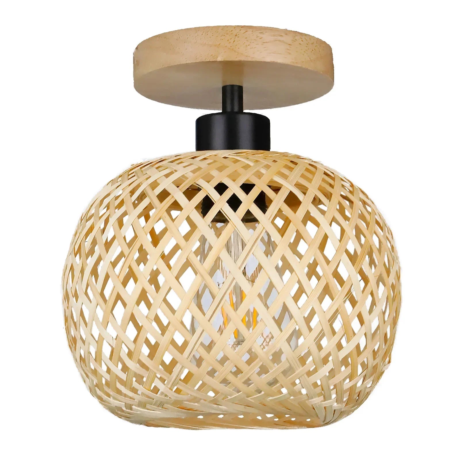 Luvano Natura Deckenleuchte Bambus Rattan LED