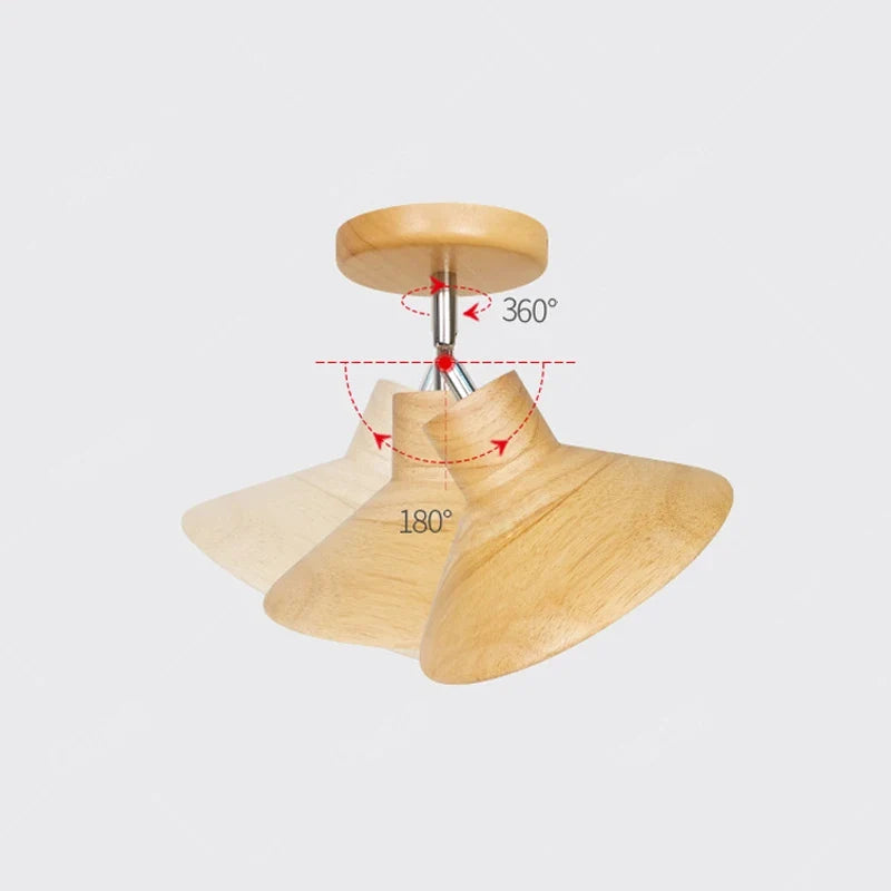 Luvano NordicWood Deckenleuchte Holz Kegel