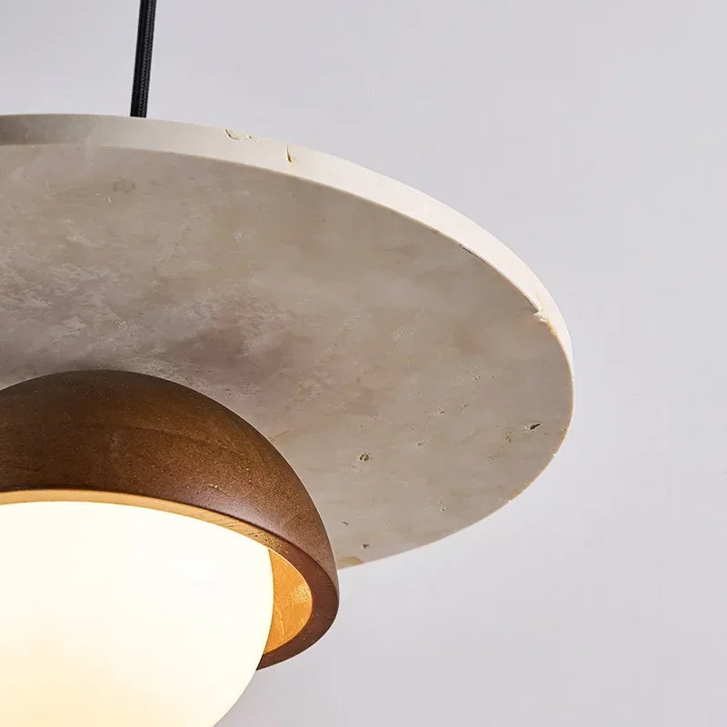 Luvano Denmark Pendelleuchte Nussbaum Stein LED