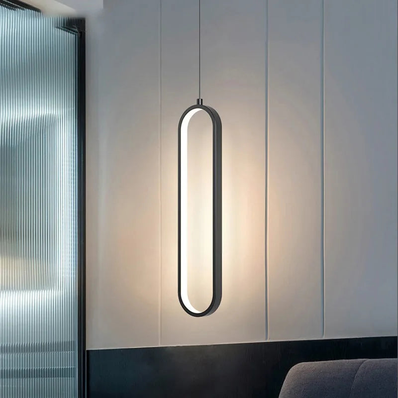 Luvano LED Pendelleuchte gold schwarz minimal
