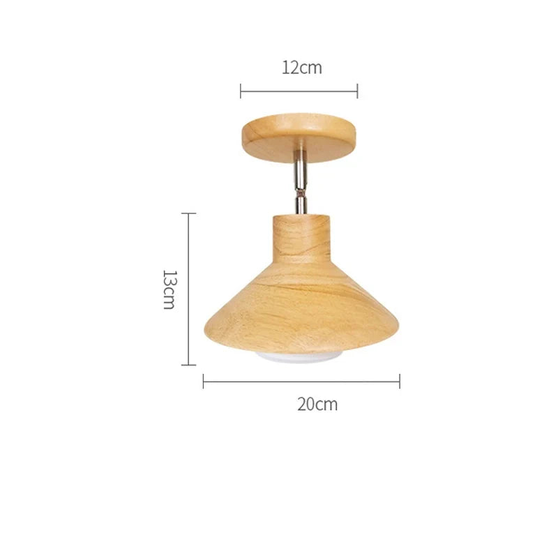 Luvano NordicWood Deckenleuchte Holz Kegel
