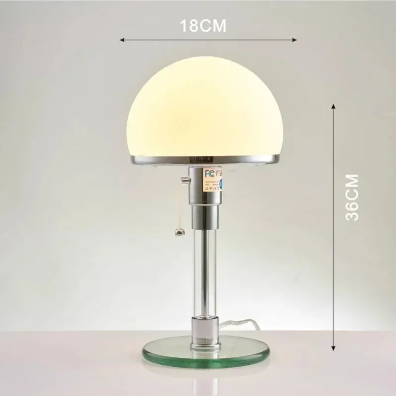 Luvano Tischleuchte Bauhaus Glas Designerleuchte