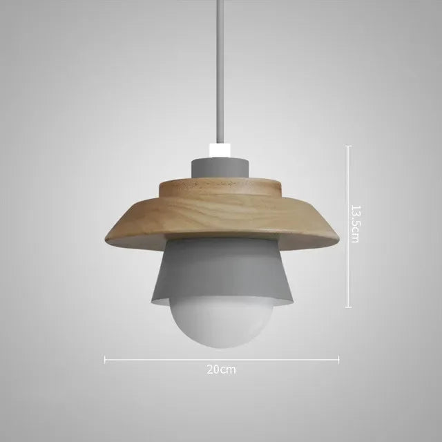 Luvano Pendelleuchte Holz Macaron bunt Nordic