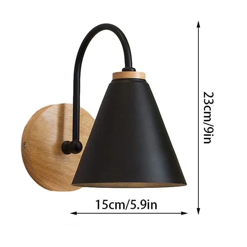 Luvano Nordic Beam Wandleuchte Holz Eisen