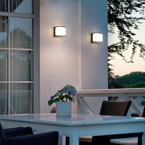 Luvano AeroCube LED Wandleuchte außen Würfel