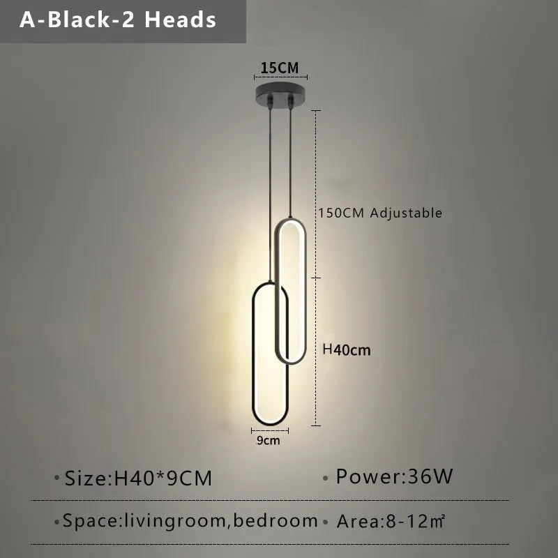 Luvano LED Pendelleuchte gold schwarz minimal