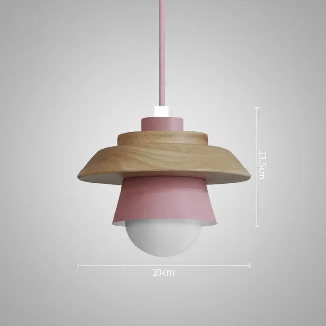 Luvano Pendelleuchte Holz Macaron bunt Nordic