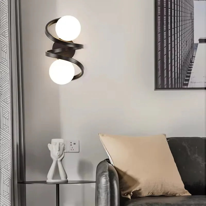 Luvano Astra Wandleuchte 2 Glaskugeln LED