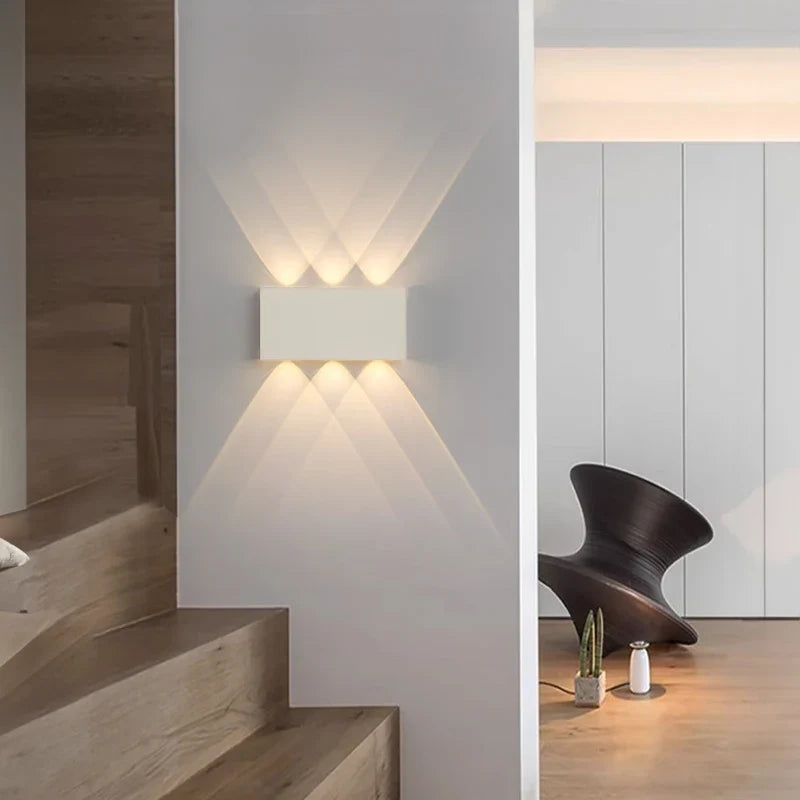 Luvano LumiBlock Wandleuchte Akku Holzoptik