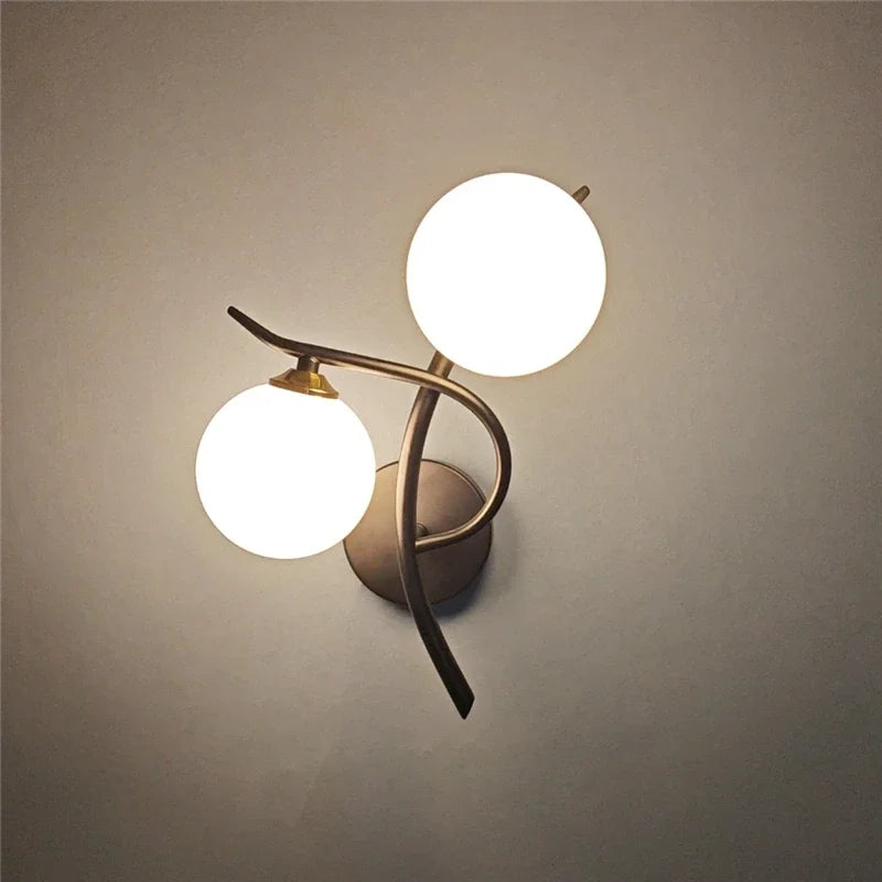 Luvano Lunara LED Wandleuchte 2 Glaskugeln