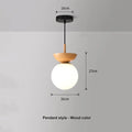 Luvano Deckenleuchte Glaskugel Holz Nordic