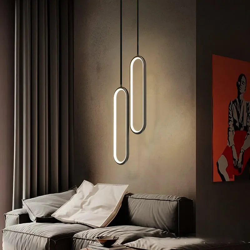 Luvano LED Pendelleuchte gold schwarz minimal
