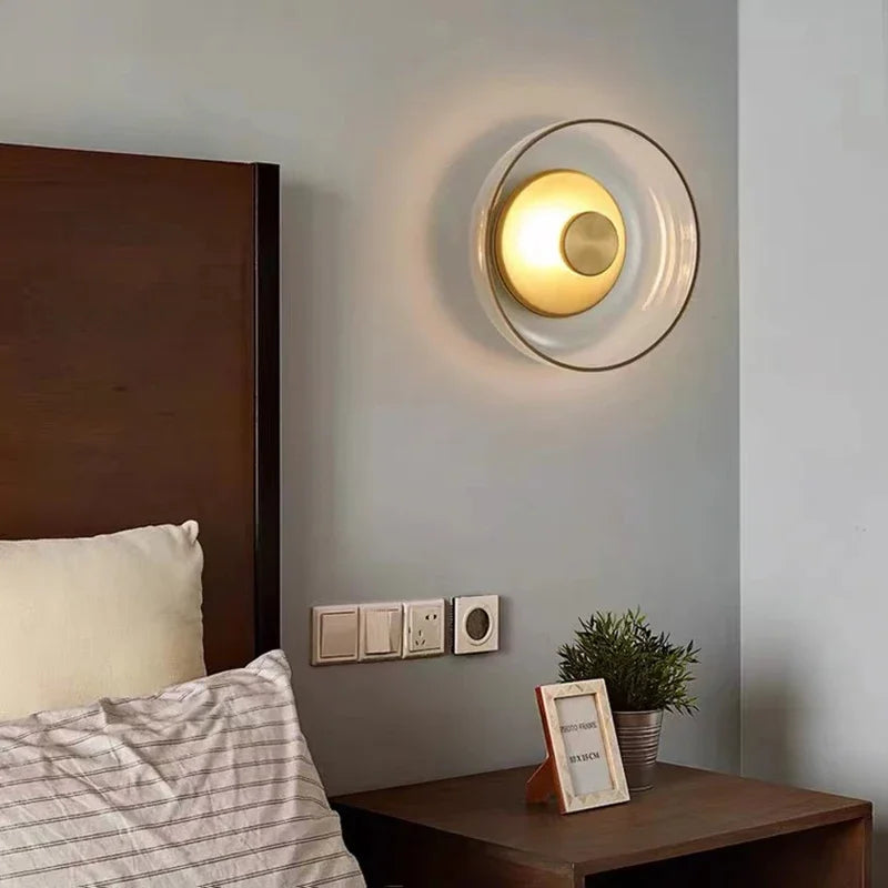Luvano LED Wandleuchte Glas rund Nordic Deko