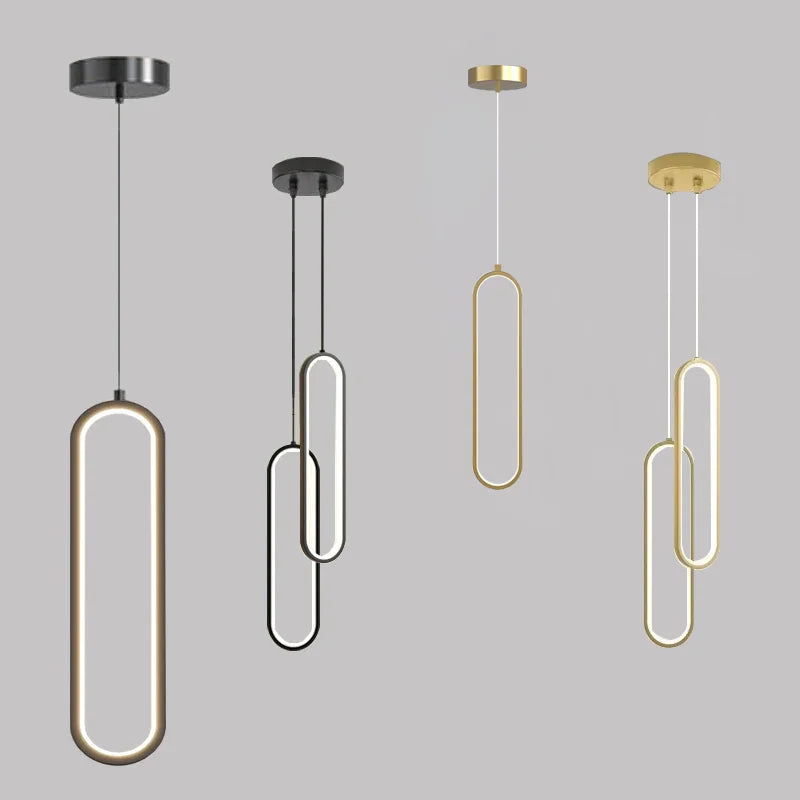 Luvano LED Pendelleuchte gold schwarz minimal