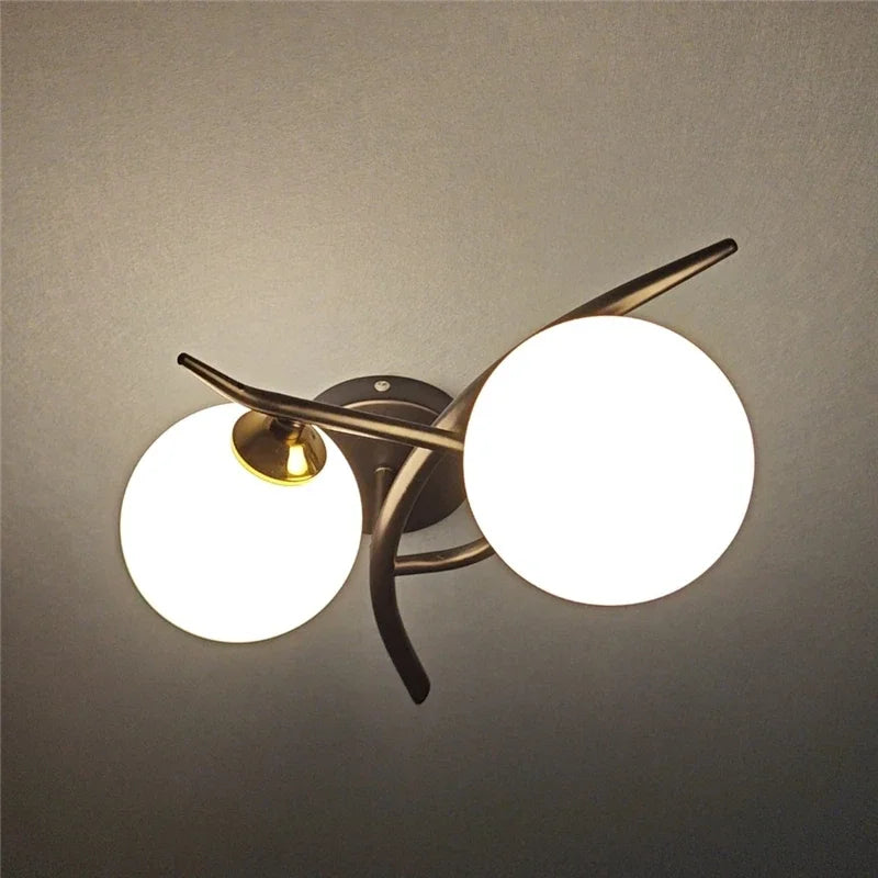 Luvano Lunara LED Wandleuchte 2 Glaskugeln
