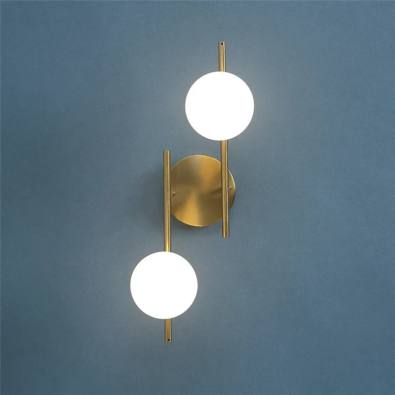 Luvano Astra Wandleuchte 2 Kugeln gold modern