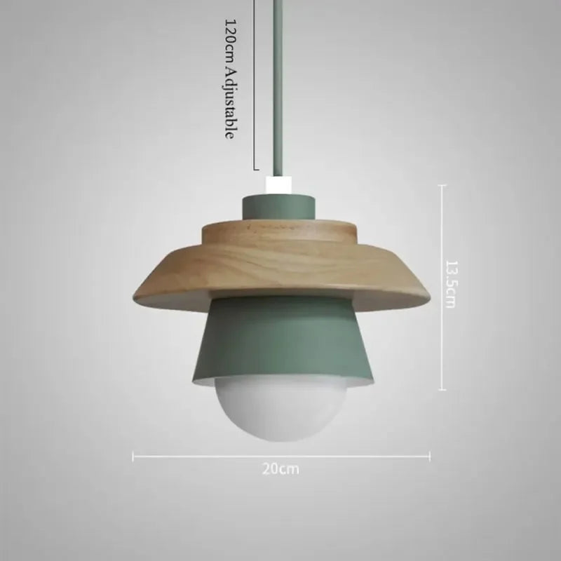 Luvano Pendelleuchte Holz Macaron bunt Nordic