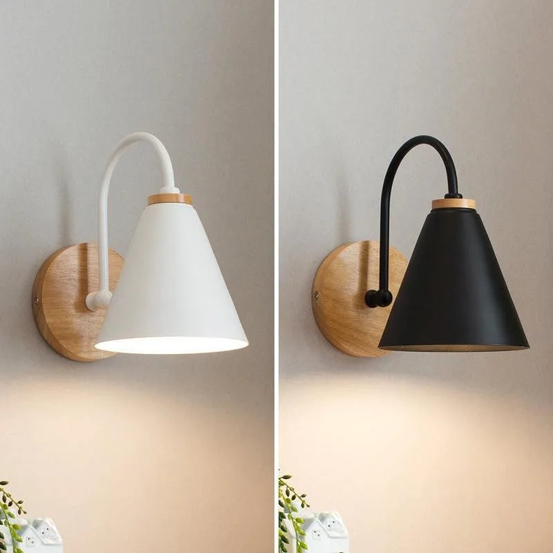 Luvano Nordic Beam Wandleuchte Holz Eisen