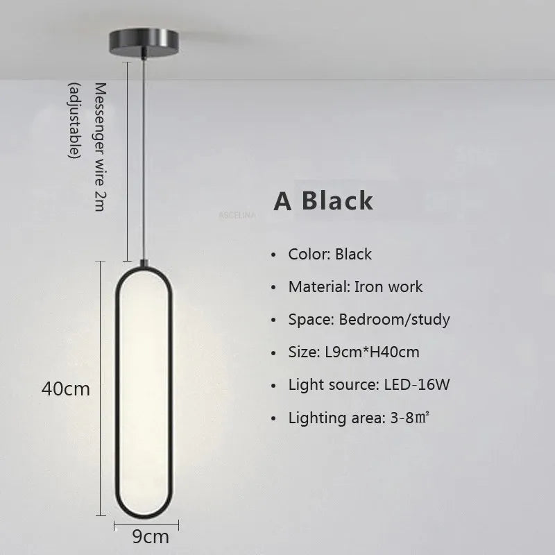 Luvano LED Pendelleuchte gold schwarz minimal