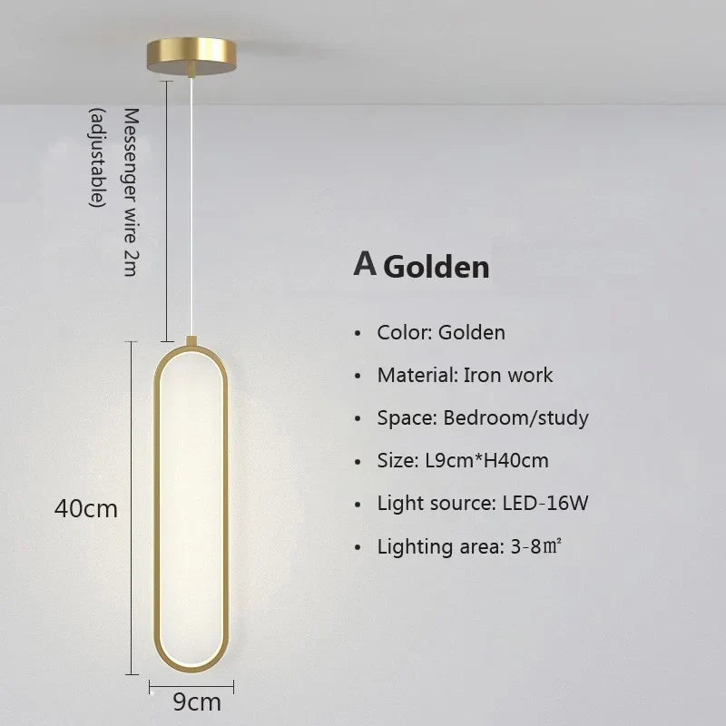 Luvano LED Pendelleuchte gold schwarz minimal