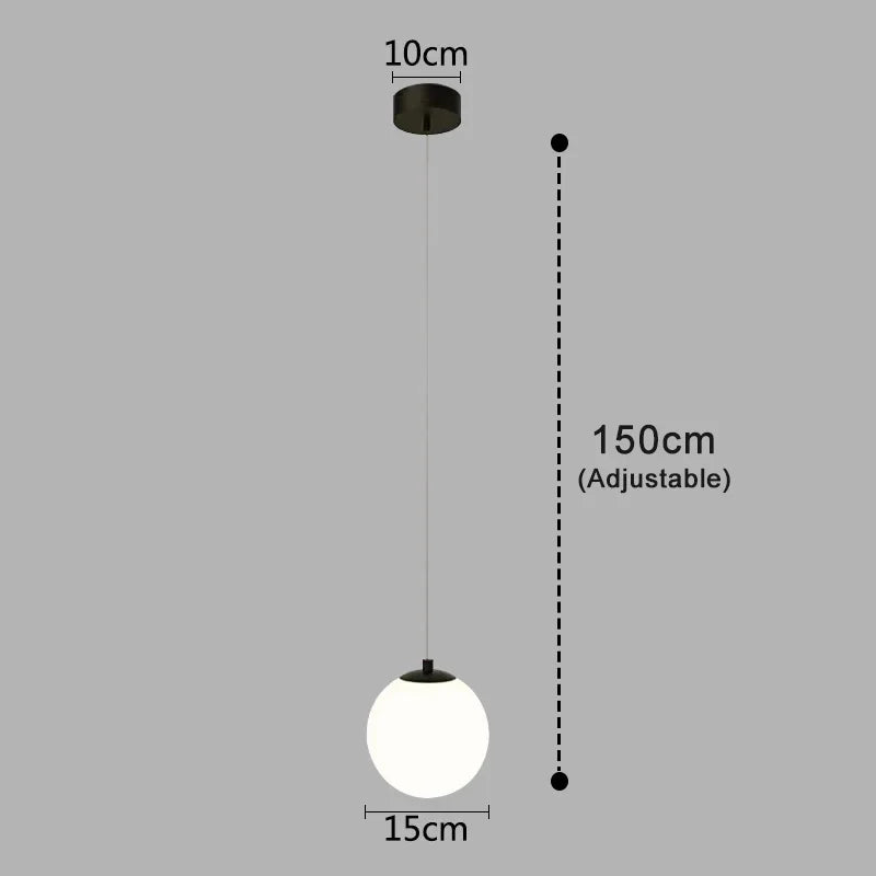 Luvano Luna Pendelleuchte Glaskugel Nordic
