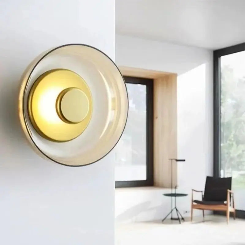 Luvano LED Wandleuchte Glas rund Nordic Deko