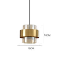 Luvano Pendelleuchte Glas Messing Zylinder Nordic