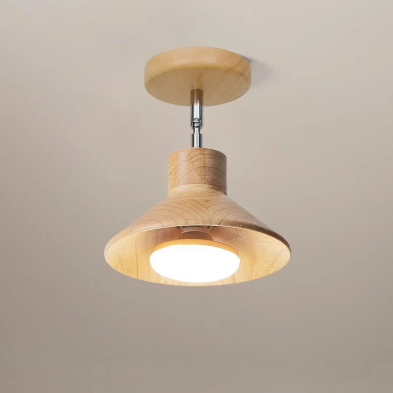 Luvano NordicWood Deckenleuchte Holz Kegel