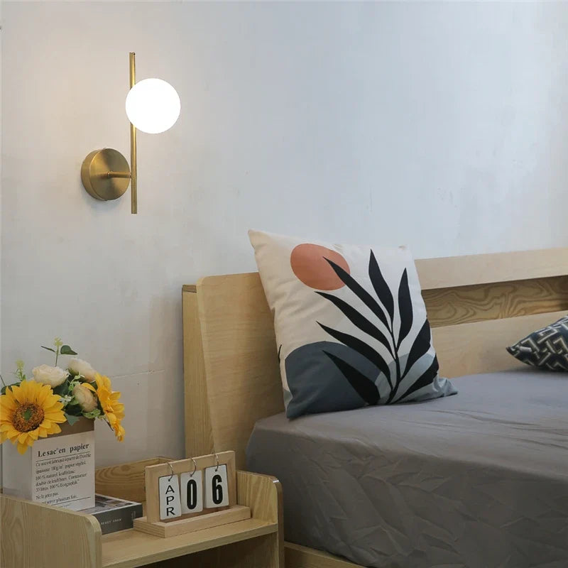 Luvano Astra Wandleuchte 2 Kugeln gold modern