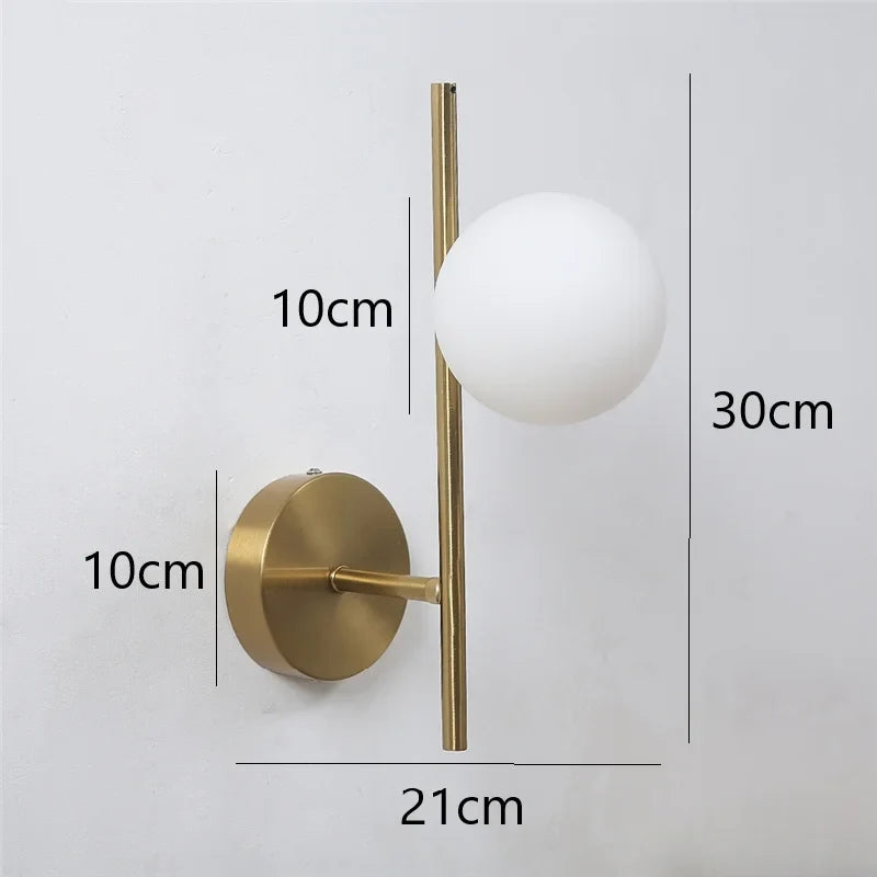 Luvano Astra Wandleuchte 2 Kugeln gold modern