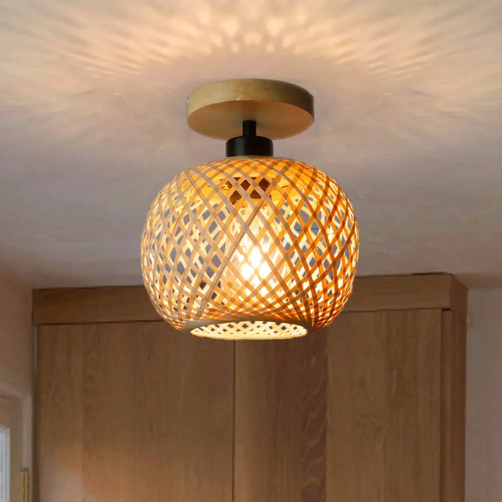Luvano Natura Deckenleuchte Bambus Rattan LED