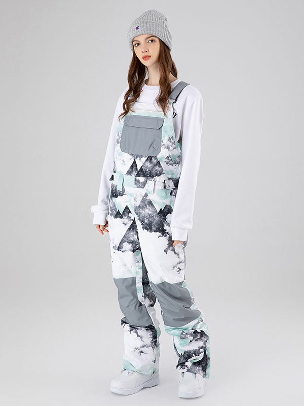 Searipe Mountain Discover Bunte Skihosen-Latzhose für Damen