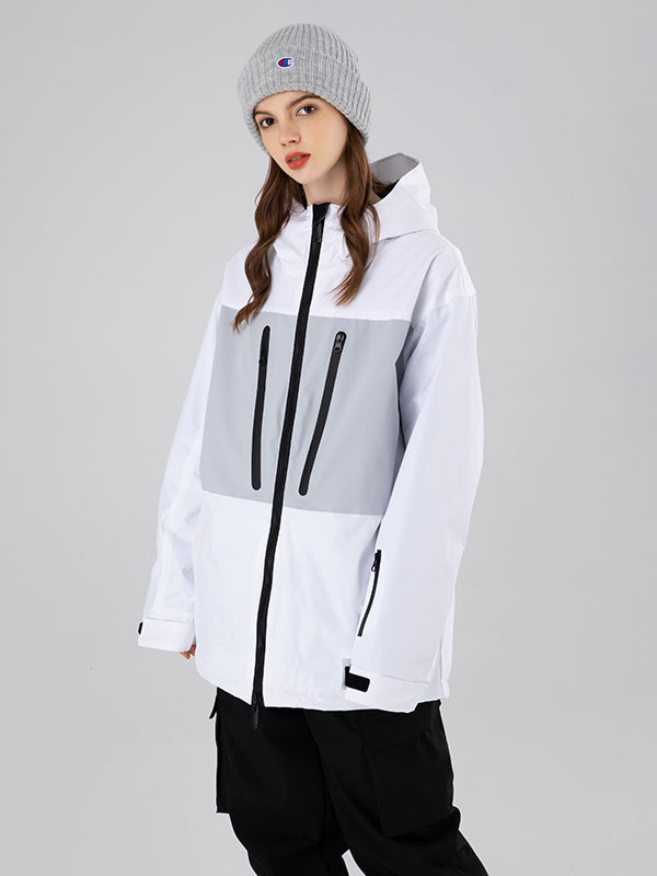 Searipe Independent Colorblock Windbreaker-Schneejacke für Damen