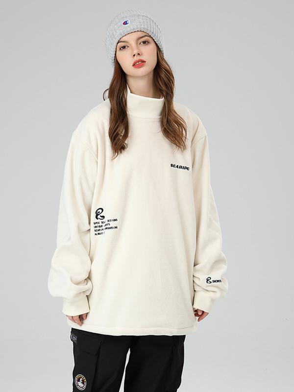 Searipe Herren-Fleecepullover mit Kapuze und Schneemotiv