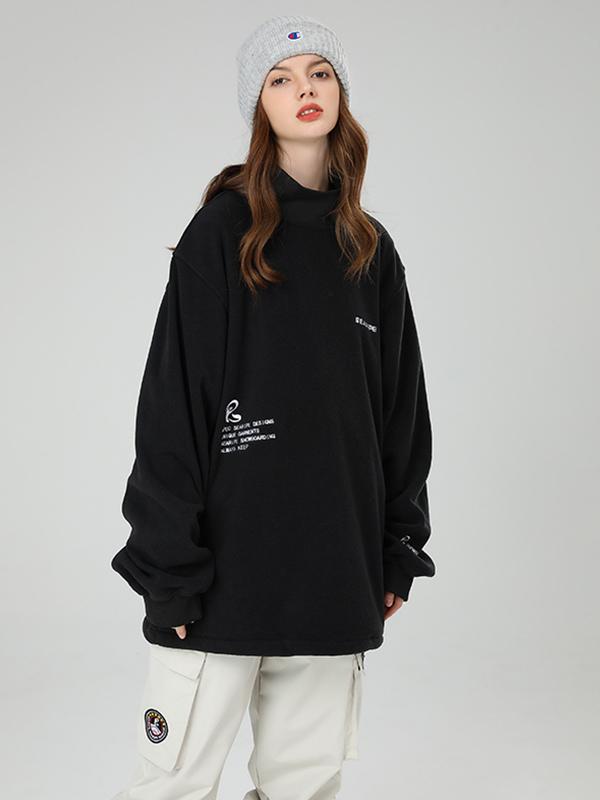 Searipe Herren-Fleecepullover mit Kapuze und Schneemotiv