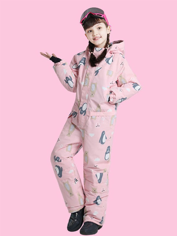 Unisex Phibee Einteiler Stylischer Skianzug Winter Jumpsuit Schneeanzug für Jungen & Mädchen