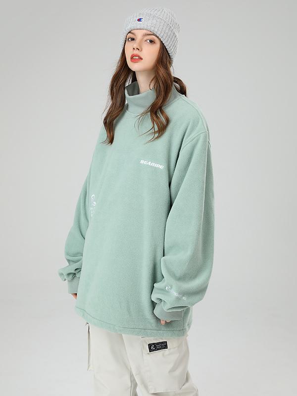Searipe Herren-Fleecepullover mit Kapuze und Schneemotiv