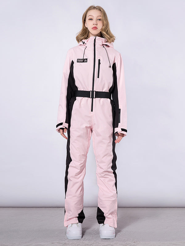 RAWRWAR Chic Gürtel-Skianzug für Damen, einteilig