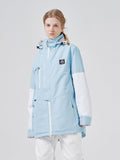 RAWRWAR Damen-Winterparka mit Farbblockärmeln und Powder Space-Design