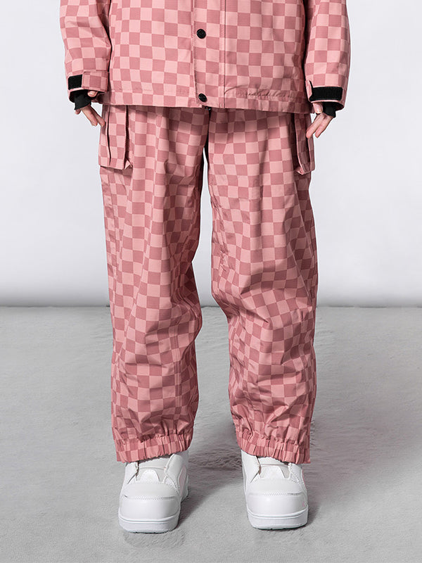 RAWRWAR Schachbrett-Snowboardhose für Damen