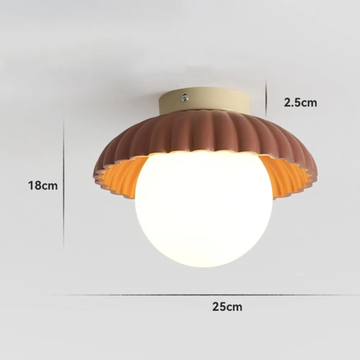 Luvano Deckenleuchte Flur Glas Metall Aufbau