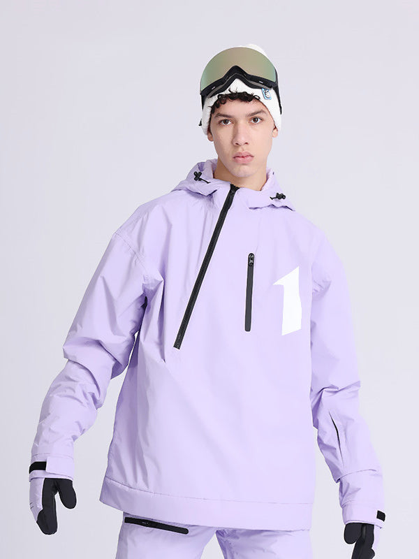 Cosone Damen-Outdoor-Sport-Snowboardjacke mit schrägem Reißverschluss