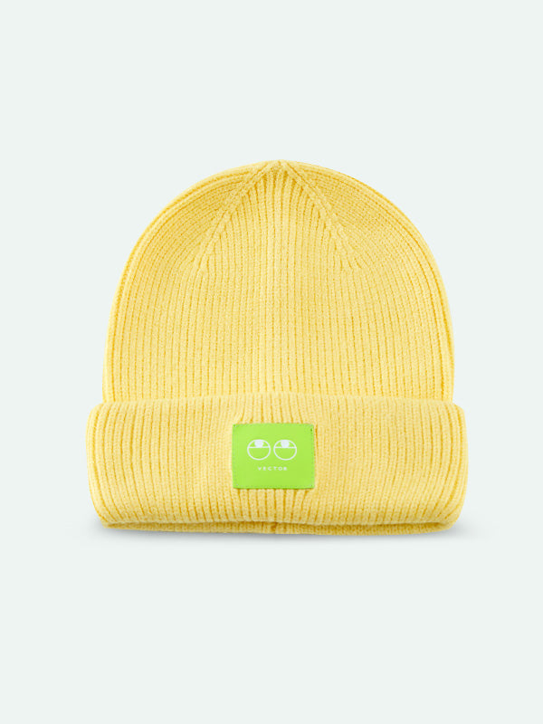 Unisex-Strickmütze mit fröhlichem Gesicht