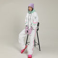 Damen Wintermode Einteiliger Skioverall Schneeanzug
