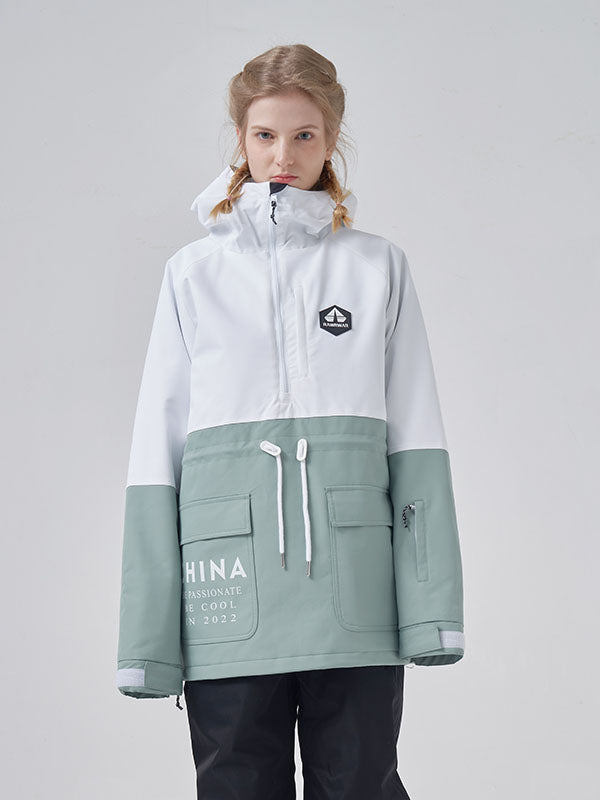 RAWRWAR Winter Infinity Colorblock Parka Schneejacke für Damen