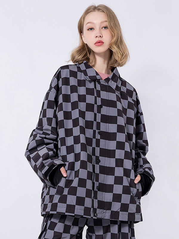 RAWRWAR Schachbrett-Snowboardjacke für Herren