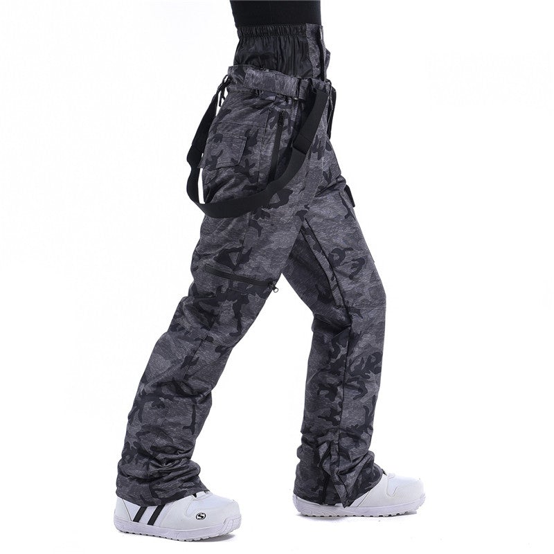 RIIVIYELE Herren Winter-Berg-Schneehose Ski-Latzhose