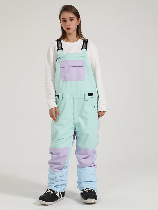 Damen Skihose mit Trägern Gsou Snow Mountain Discover Colorblock