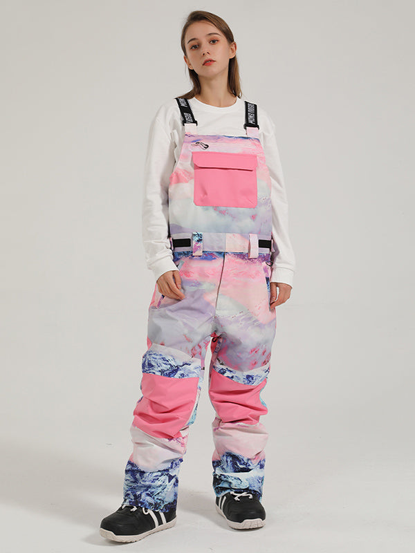 Damen Skihose mit Trägern Gsou Snow Mountain Discover Colorblock