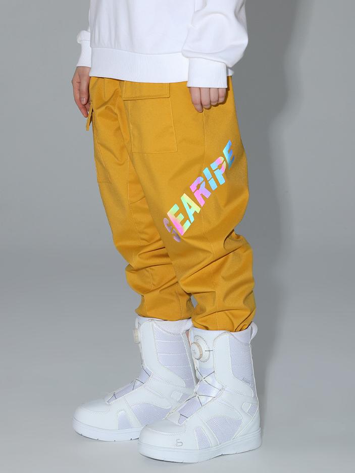 Searipe Unisex Winter-Schneehose mit reflektierenden Buchstaben für Herren und Damen